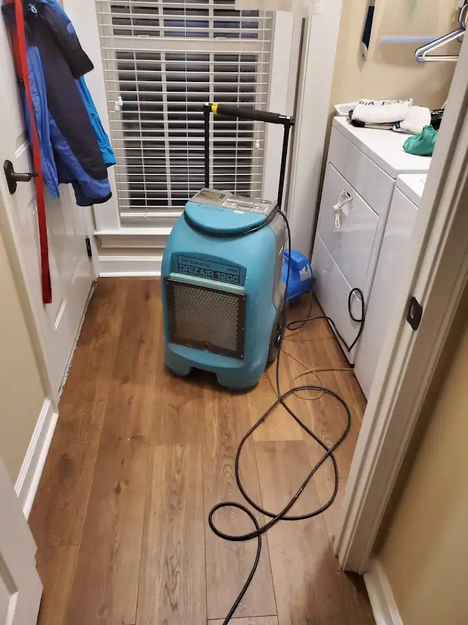 Commercial dehumidifier deployed for Flood Damage Cleanup in Broadalbin