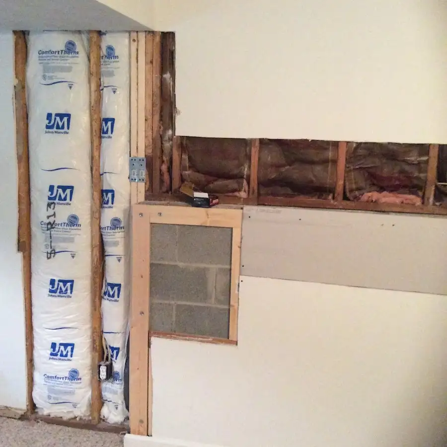 Wall insulation replacement during Contents Cleaning & Restoration in Broadalbin